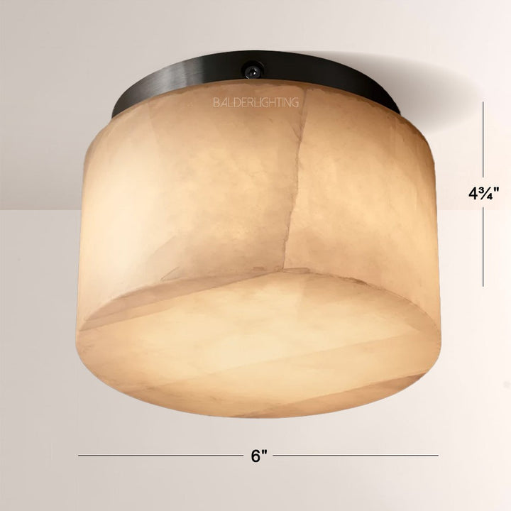 Rivage Calcite Round Flushmount 6"