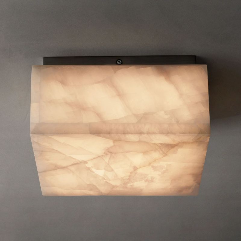 Rivage Square Calcite Flushmount 6"10"14"