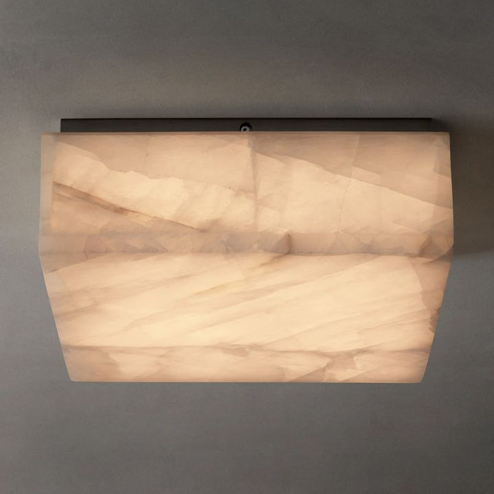 Rivage Square Calcite Flushmount 6"10"14"