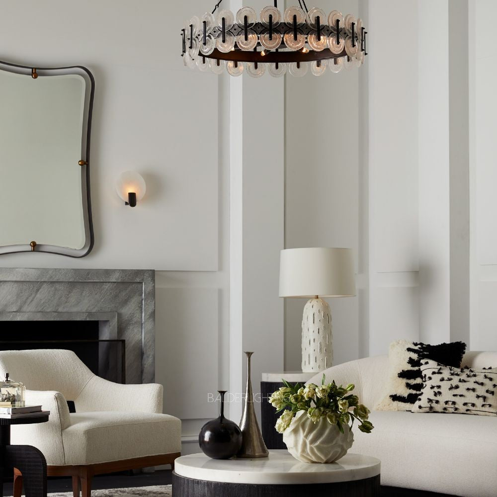 Ronyta Glass Round Chandelier 31"