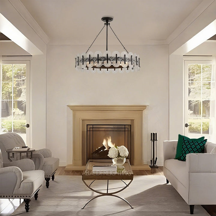 Ronyta Glass Round Chandelier 31"