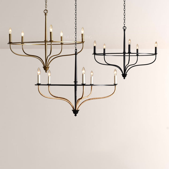 Roscaio Round Rattan Chandelier
