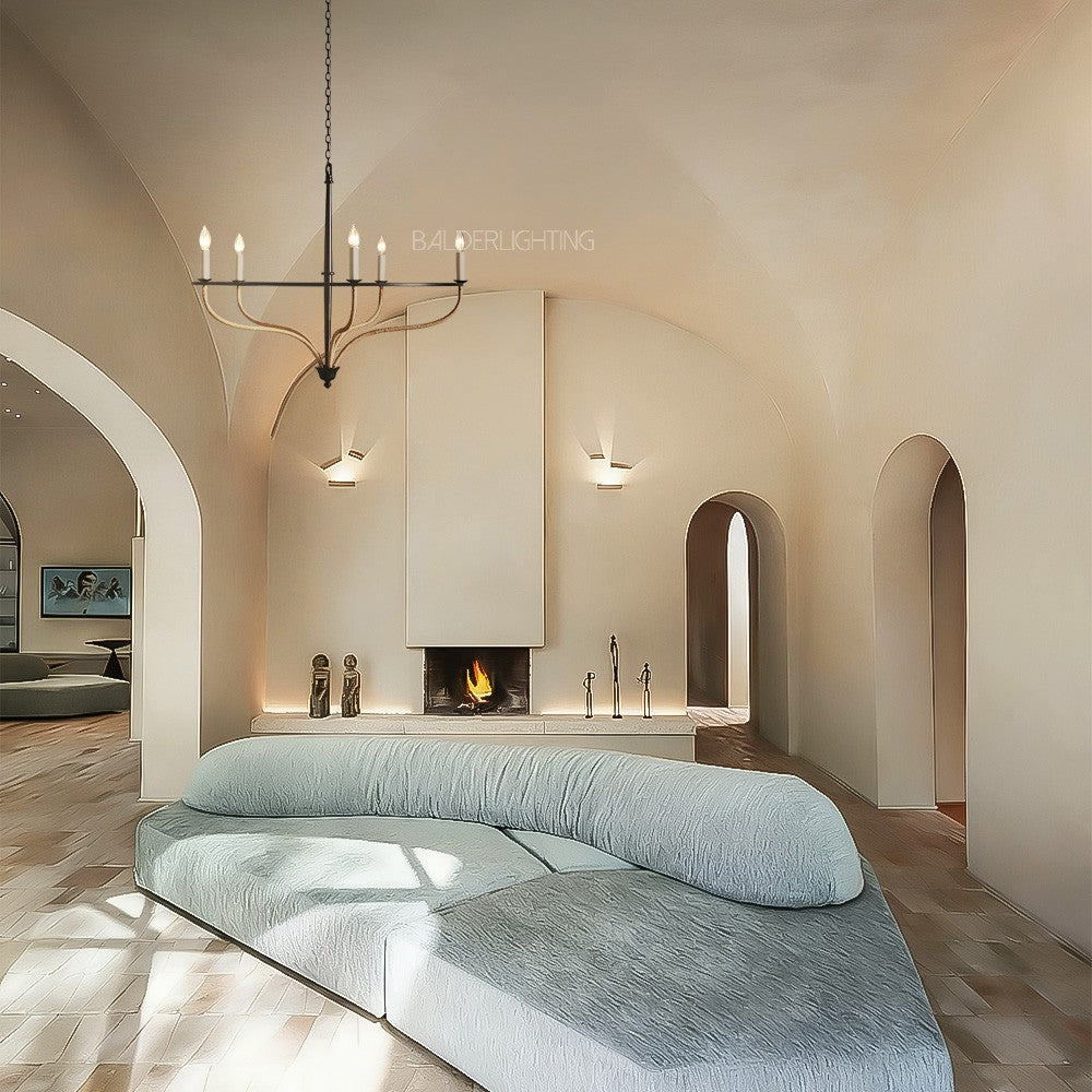 Roscaio Round Rattan Chandelier