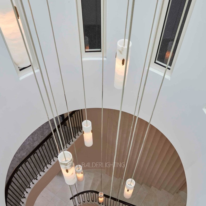 Alabaster Round Cluster Deco Pendant