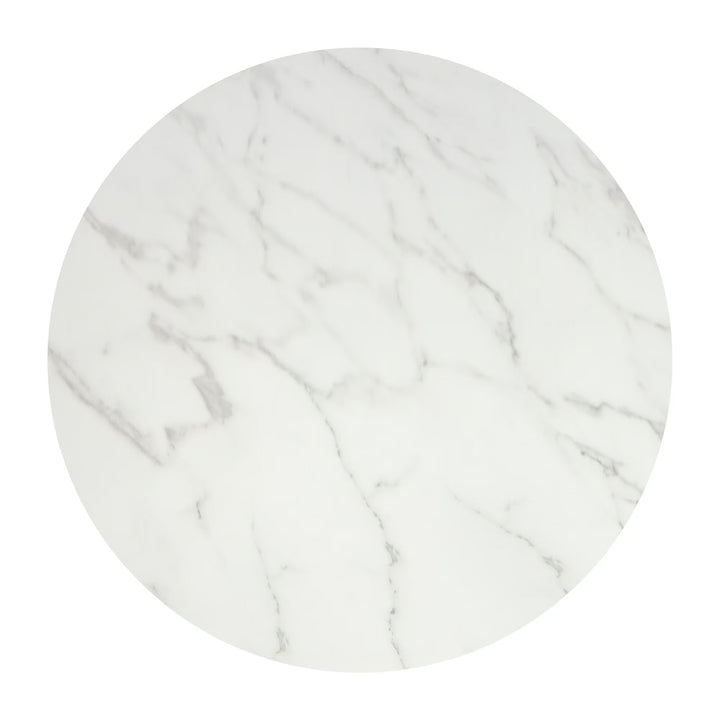 SHYFOY 35" Modern Round Marble Coffee Table