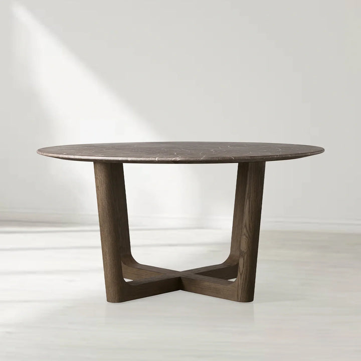 Sailor Germain Round Marble Top Dining Table with Rennes Base