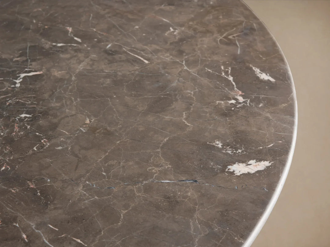 Sailor Germain Round Marble Top Dining Table with Rennes Base