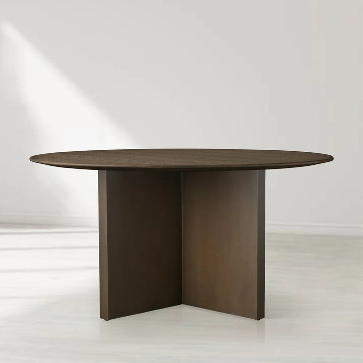 Sailor Germain Round Wood Dining Table with Clement Base Design