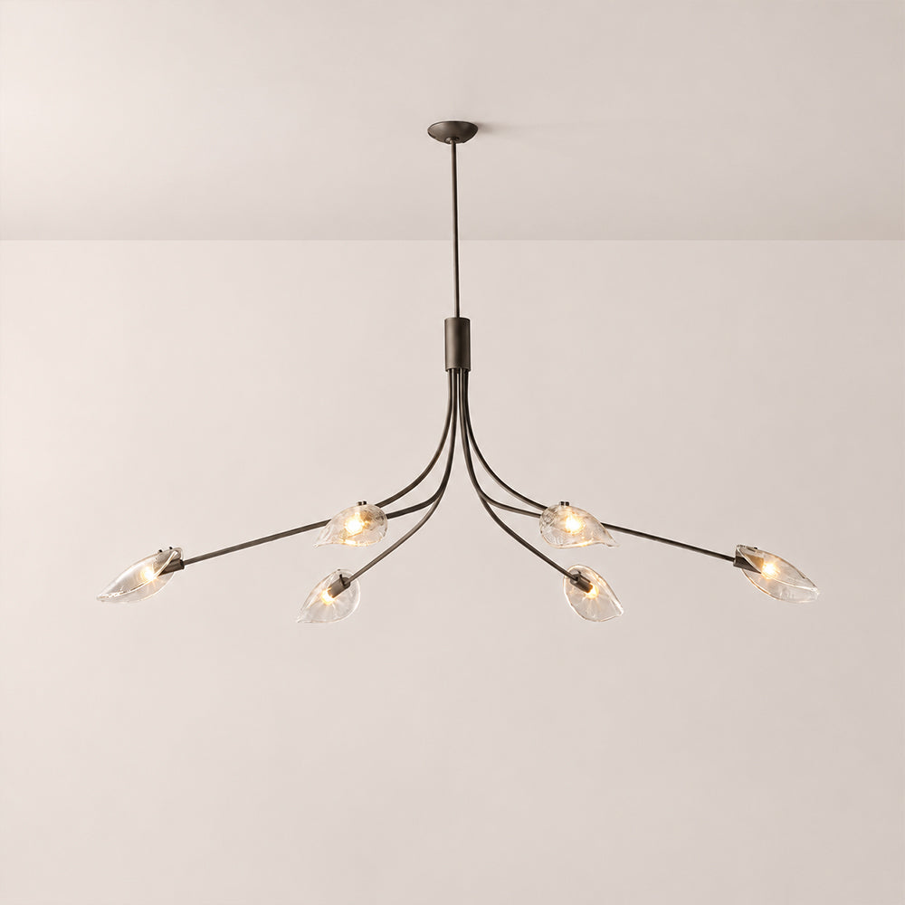 Sally Clear Glass Linear Chandelier