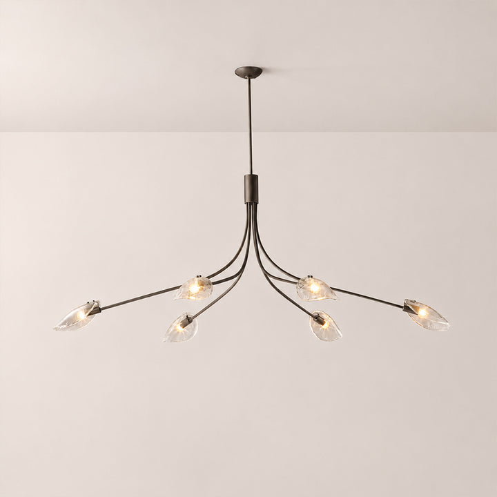 Sally Clear Glass Linear Chandelier