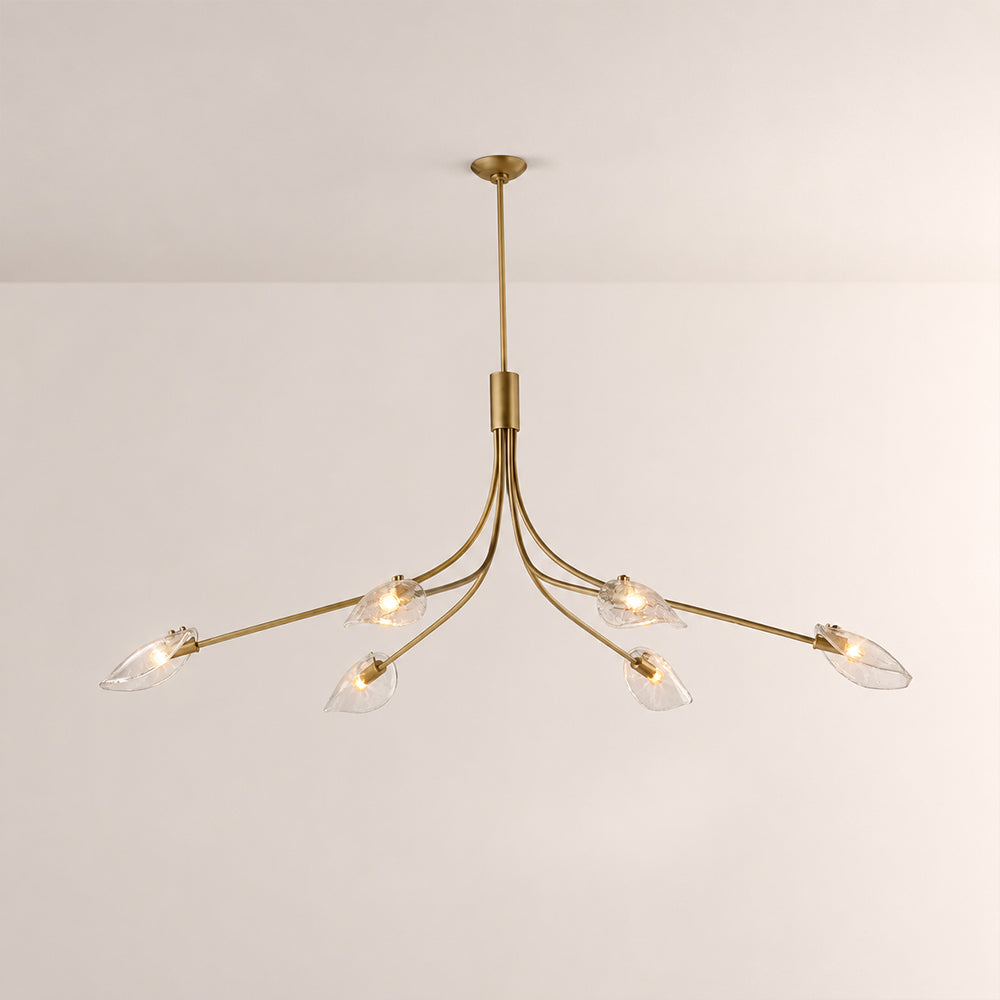 Sally Clear Glass Linear Chandelier