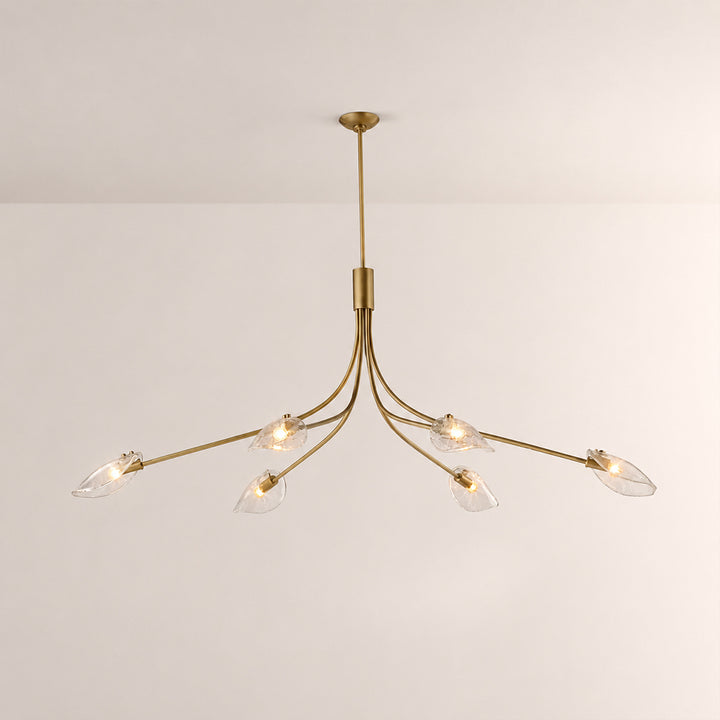 Sally Clear Glass Linear Chandelier