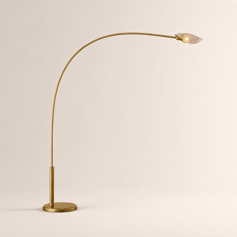 Sally Smoke Glass Floor Lamp