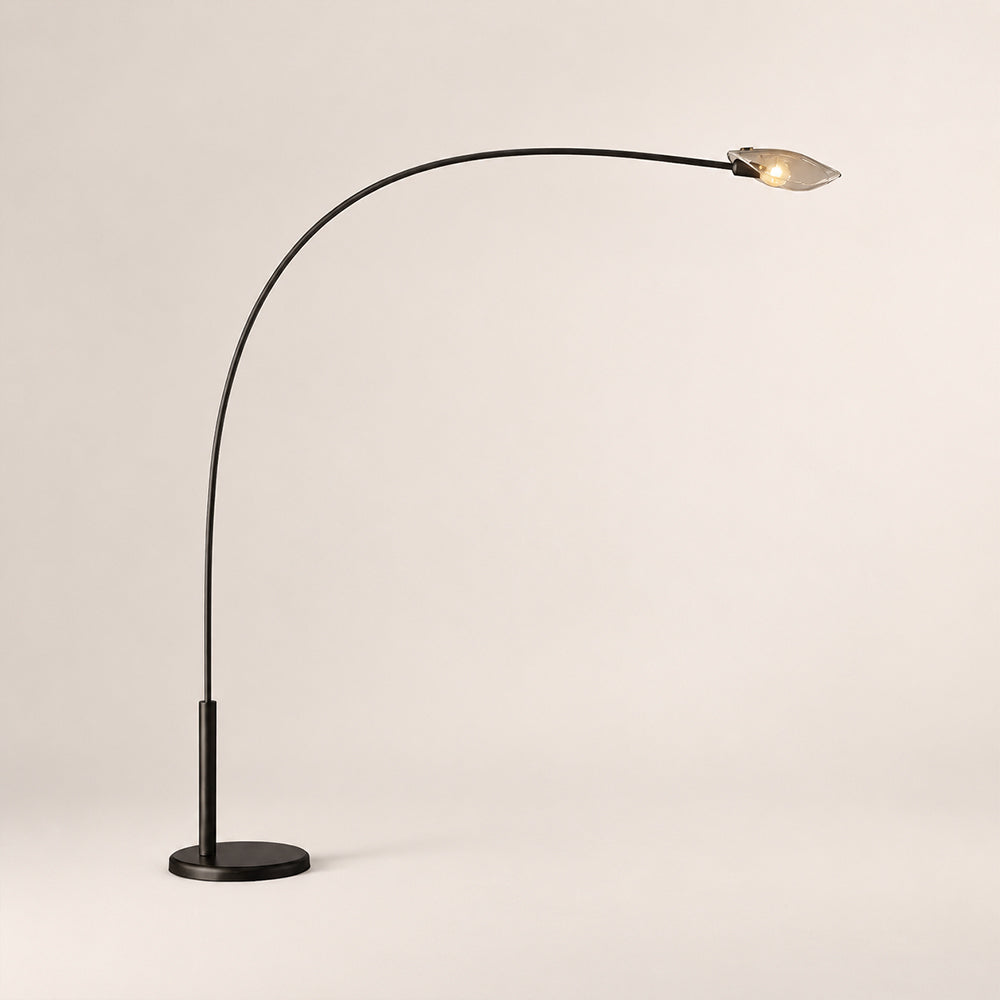 Sally Smoke Glass Floor Lamp