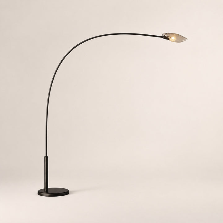 Sally Smoke Glass Floor Lamp