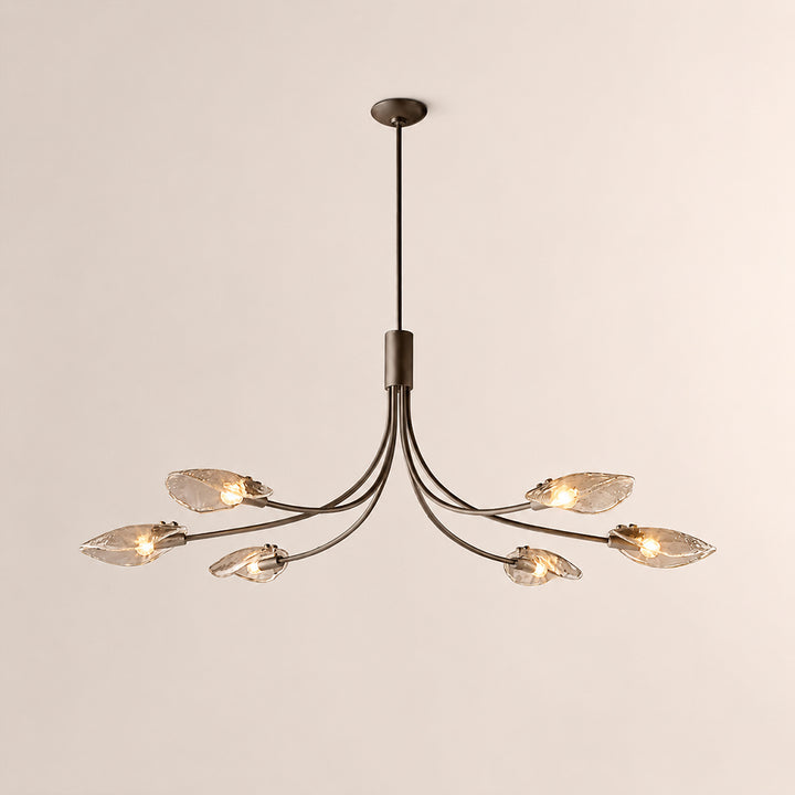 Sally Smoke Glass Linear Chandelier