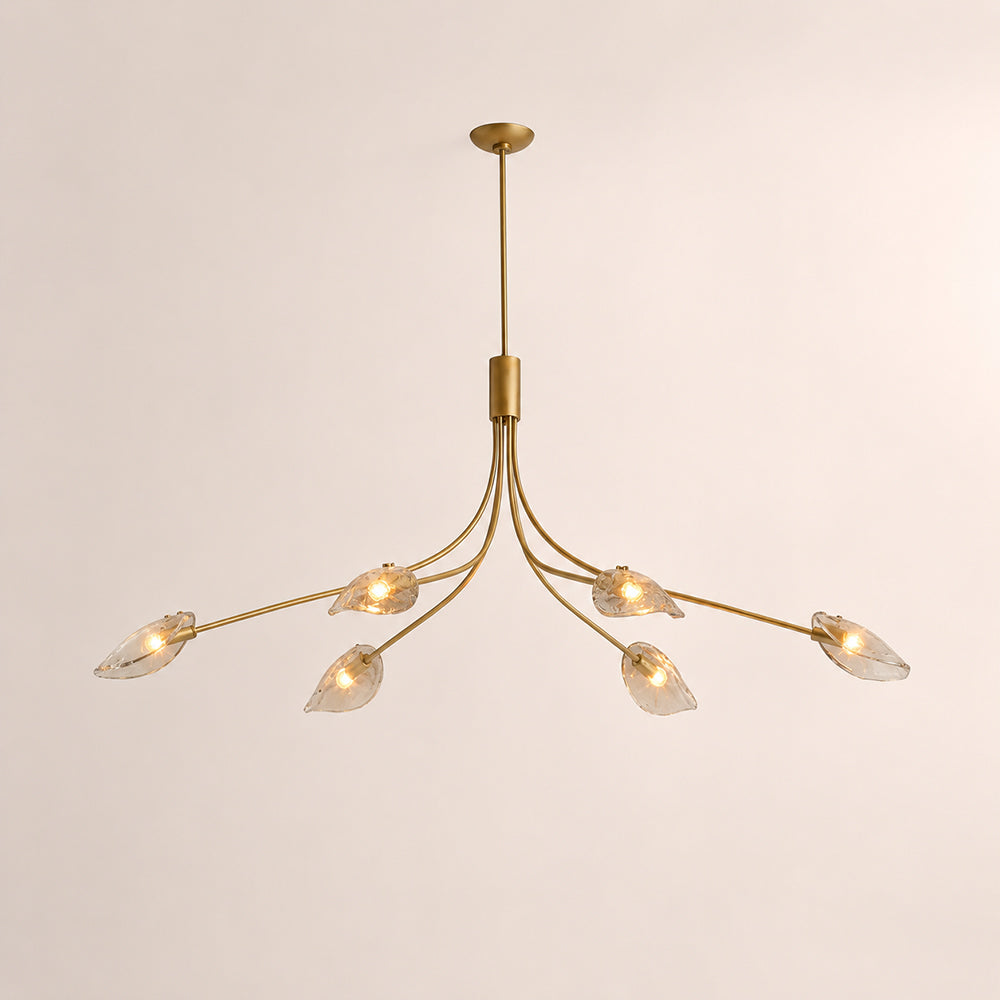 Sally Smoke Glass Linear Chandelier