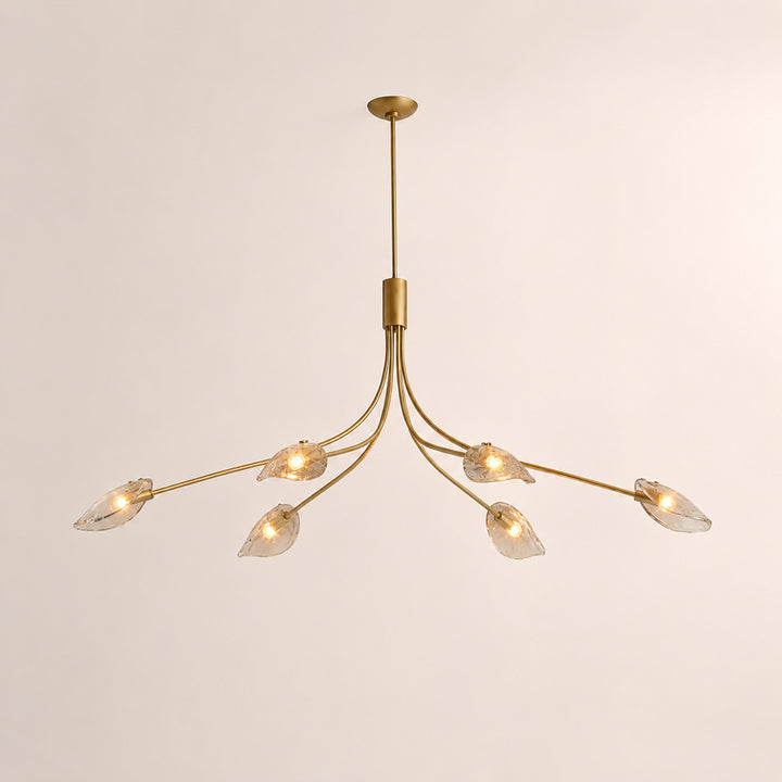Sally Smoke Glass Linear Chandelier