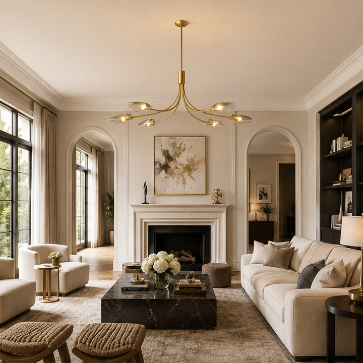 Sally Smoke Glass Linear Chandelier