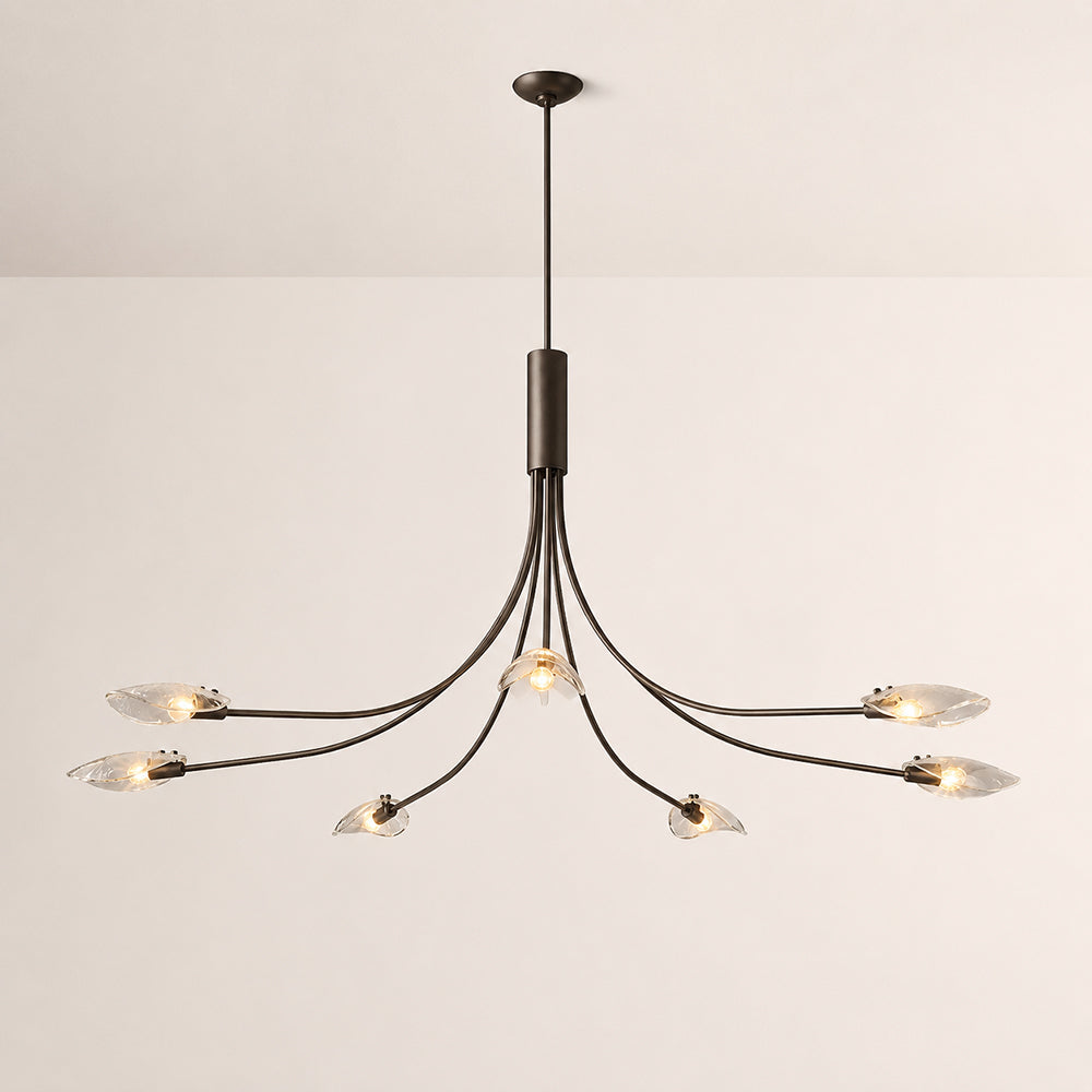 Sally Smoke Glass Round Chandelier