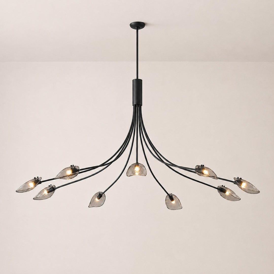 Sally Smoke Glass Round Chandelier
