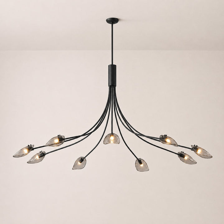 Sally Smoke Glass Round Chandelier