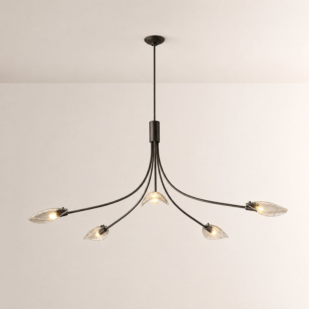 Sally Smoke Glass Round Chandelier