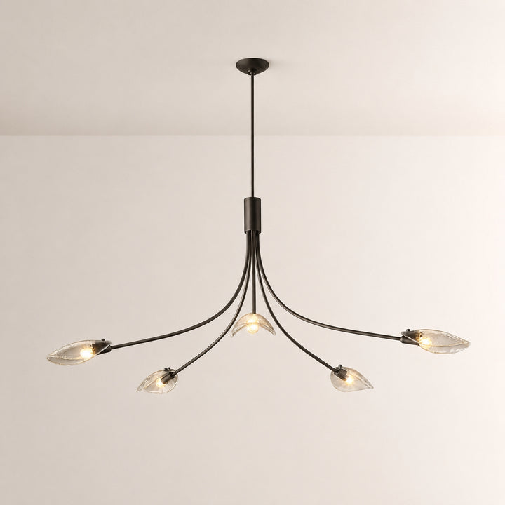 Sally Smoke Glass Round Chandelier