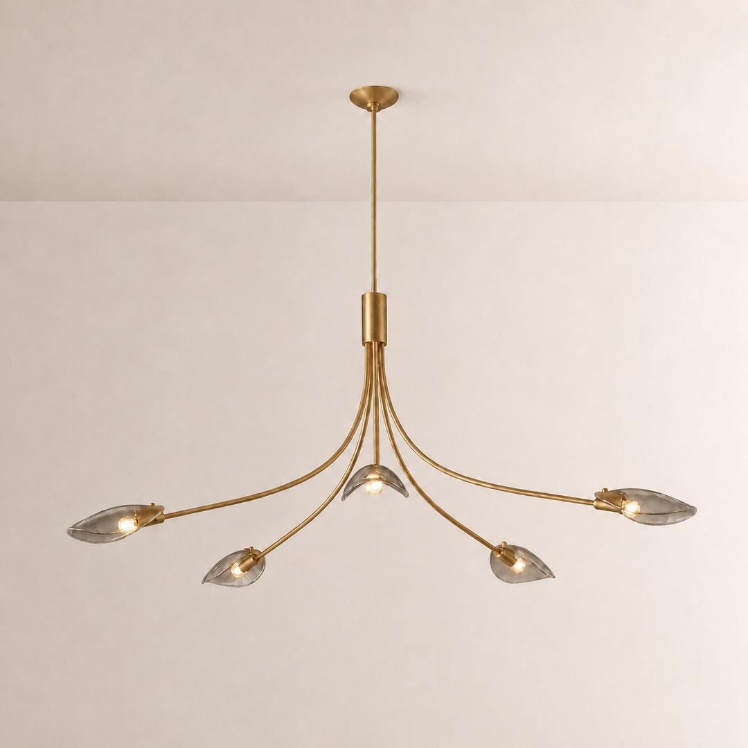 Sally Smoke Glass Round Chandelier
