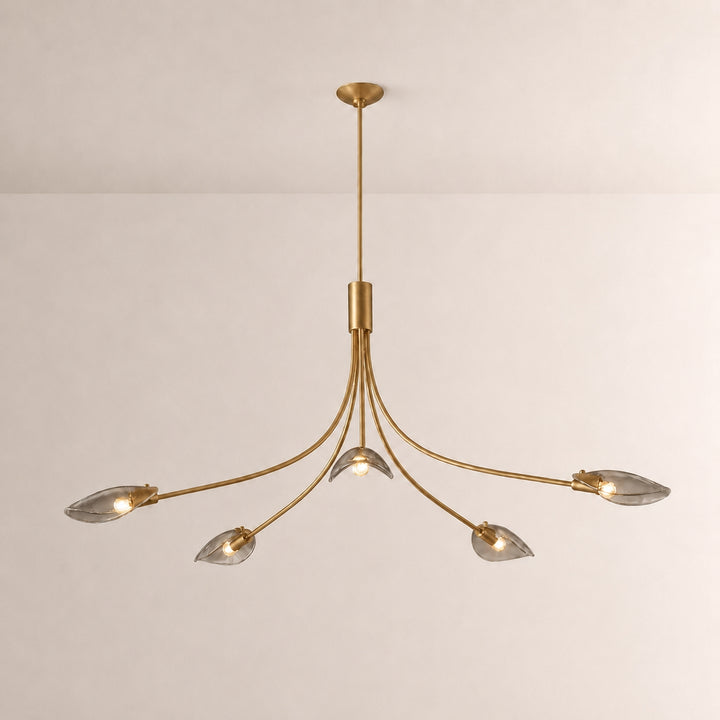 Sally Smoke Glass Round Chandelier