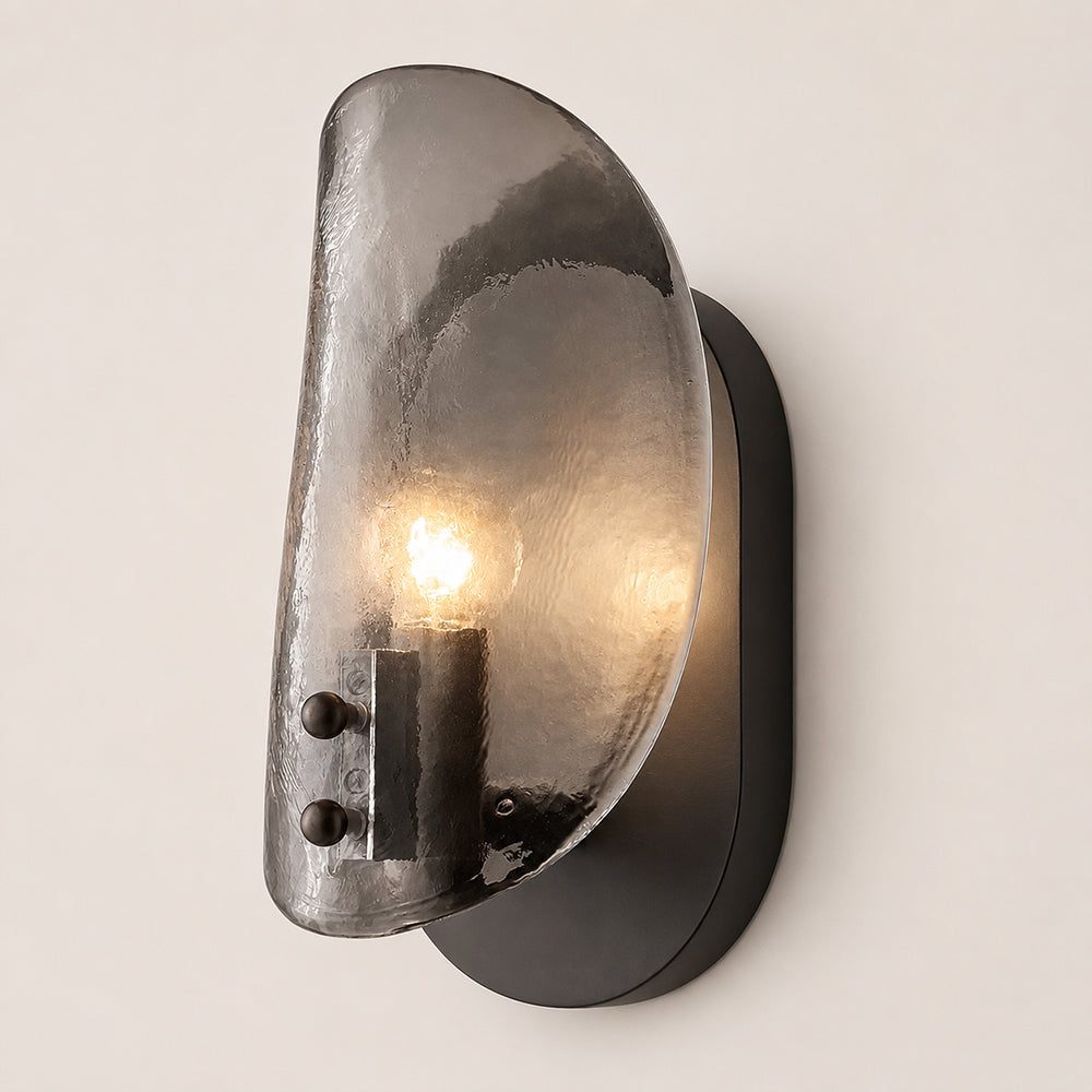 Sally Smoke Glass Wall Sconce