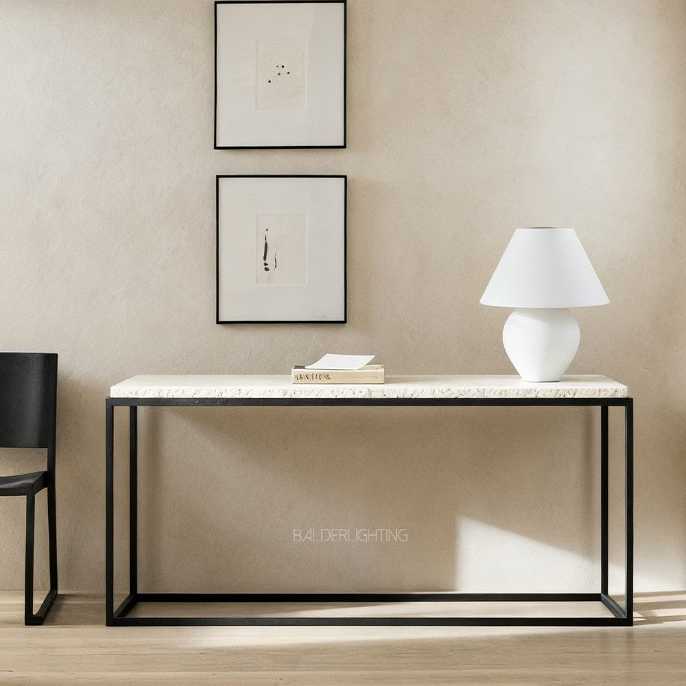 Salvidor Stone Console Table