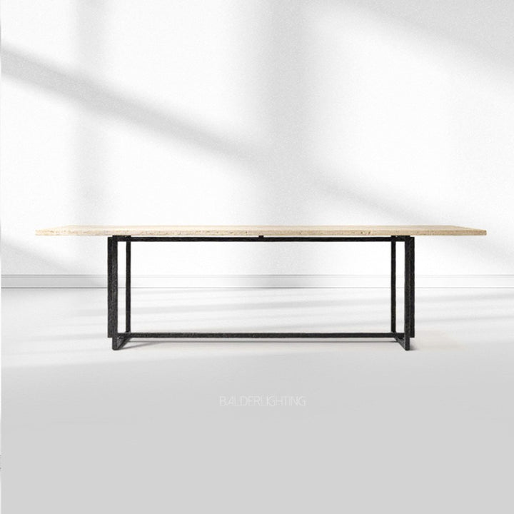 Salvidor Stone Rectangular Dining Table