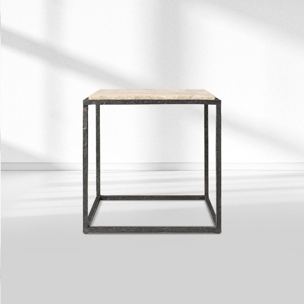 Salvidor Stone Square Side Table