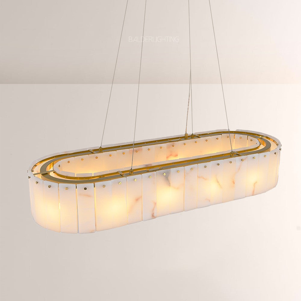 Sawyer Alabaster Rectangle Chandelier