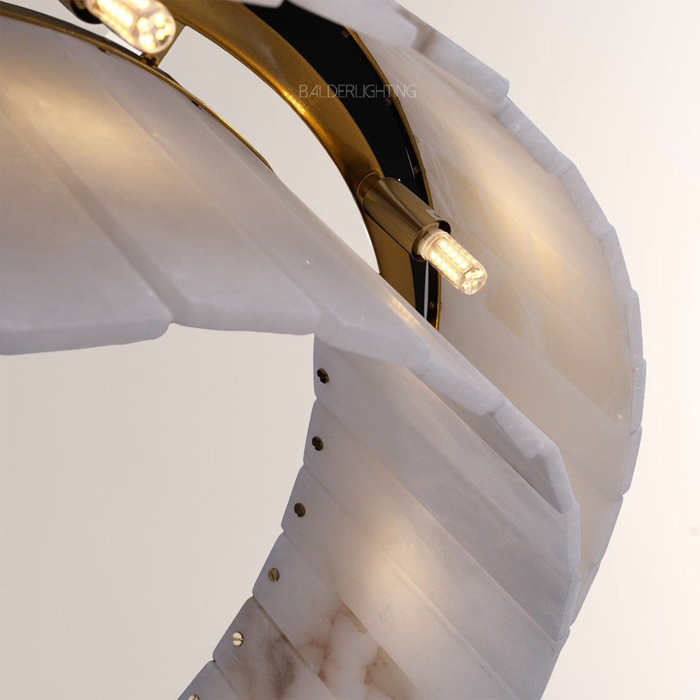 Sawyer Alabaster Rectangle Chandelier