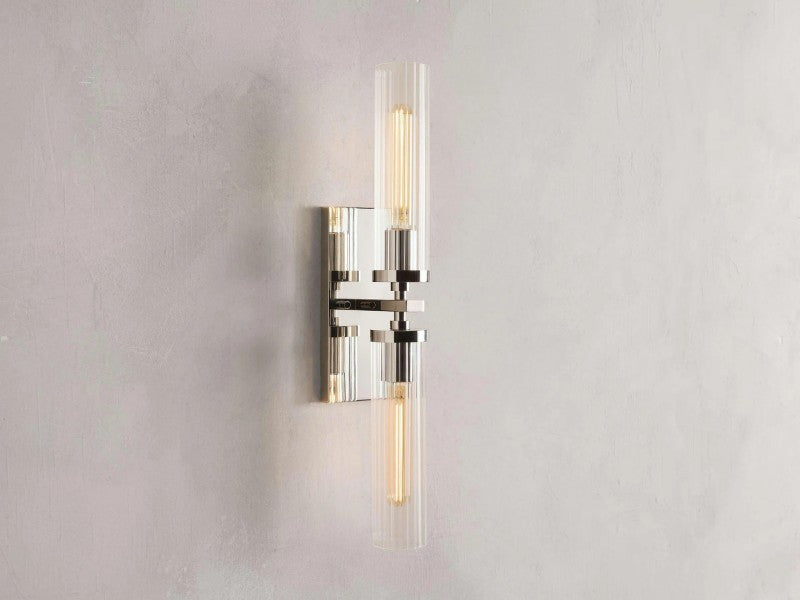 Saxon 2-Light Glass Wall Sconce