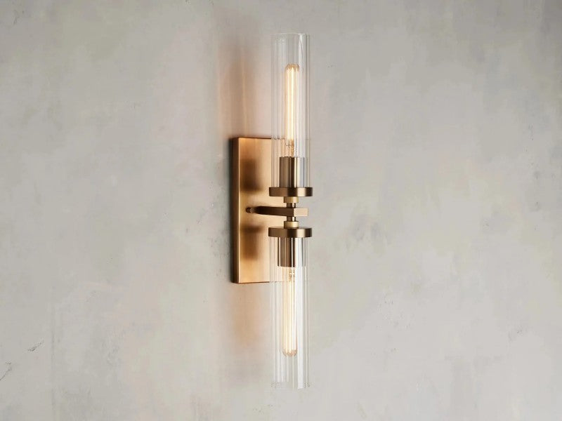 Saxon 2-Light Glass Wall Sconce