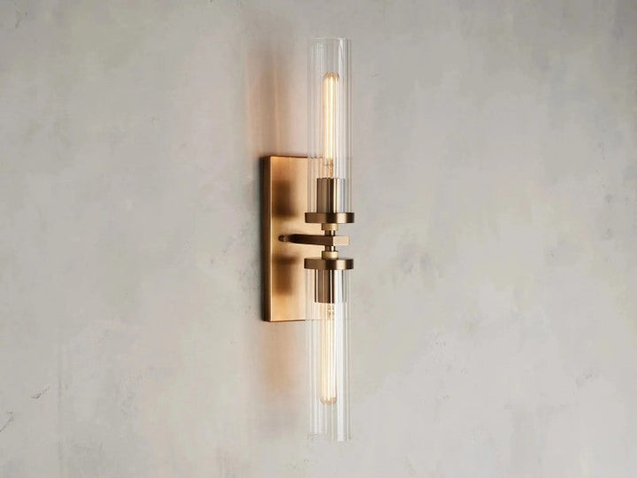 Saxon 2-Light Glass Wall Sconce
