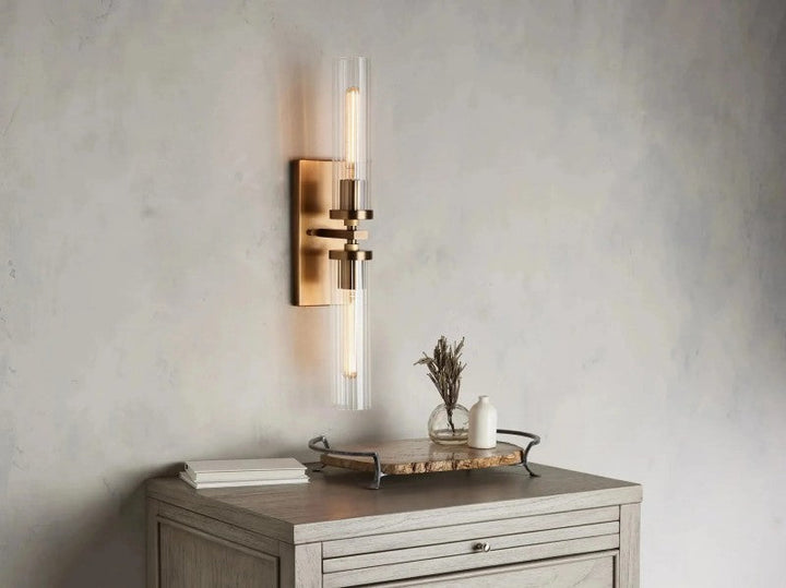 Saxon 2-Light Glass Wall Sconce