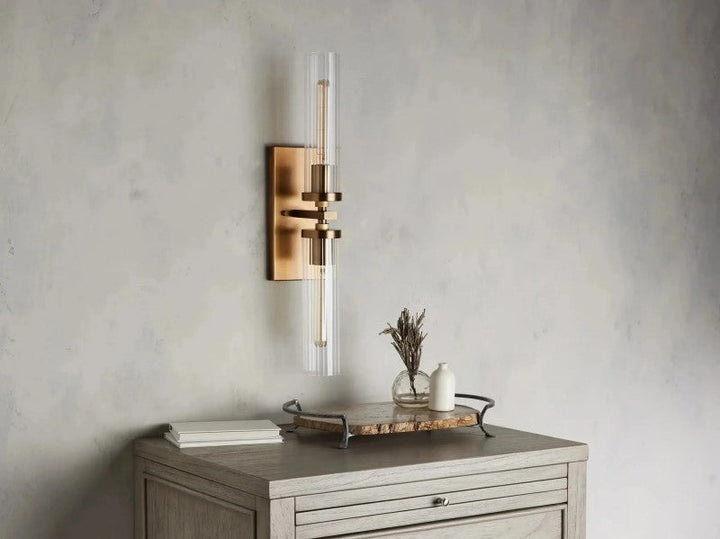 Saxon 2-Light Glass Wall Sconce