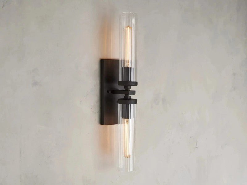 Saxon 2-Light Glass Wall Sconce