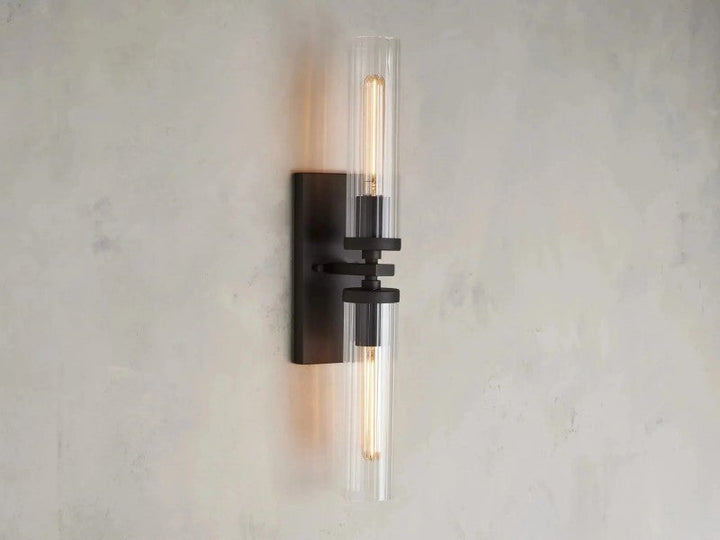 Saxon 2-Light Glass Wall Sconce