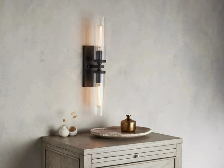 Saxon 2-Light Glass Wall Sconce