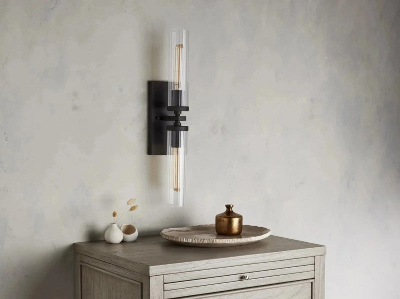 Saxon 2-Light Glass Wall Sconce
