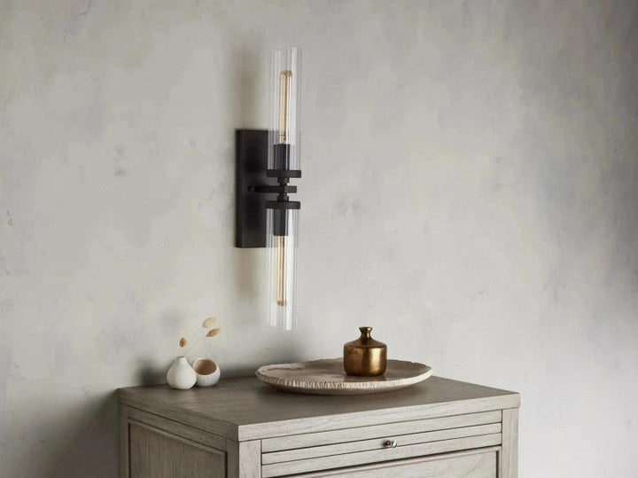 Saxon 2-Light Glass Wall Sconce