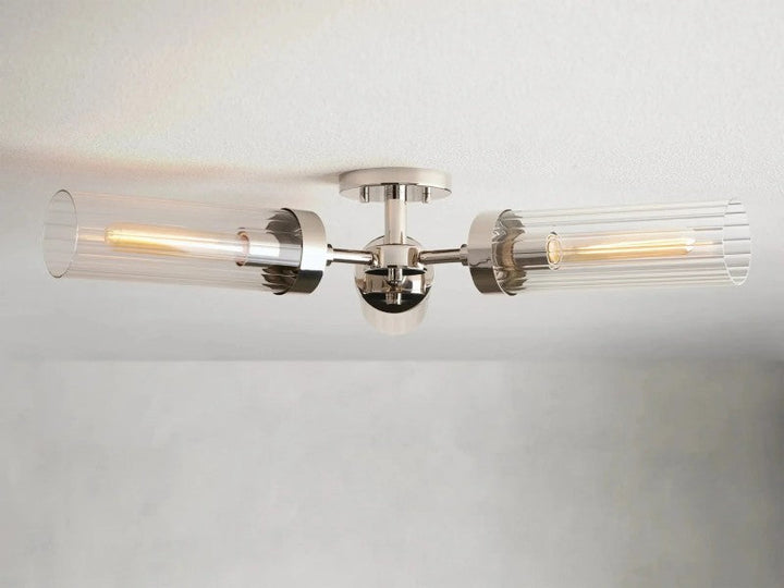 Saxon 3-Light Glass Flushmount