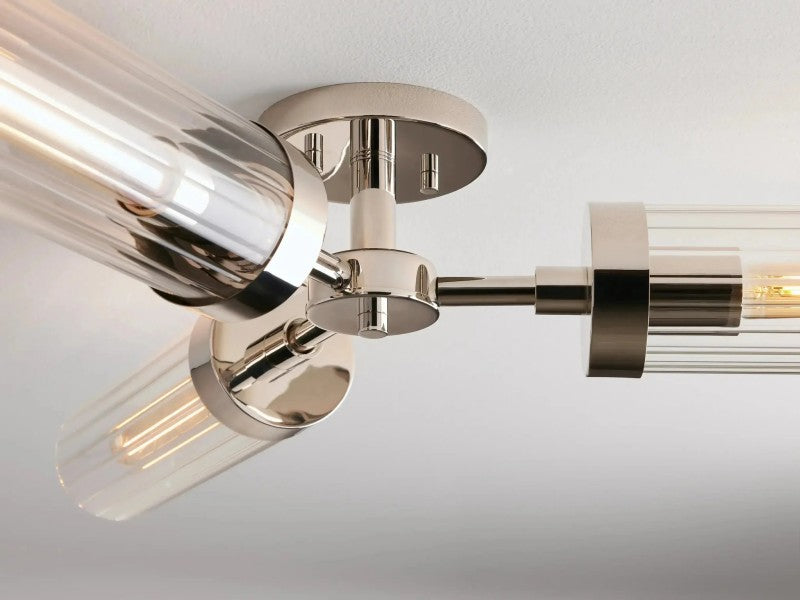 Saxon 3-Light Glass Flushmount