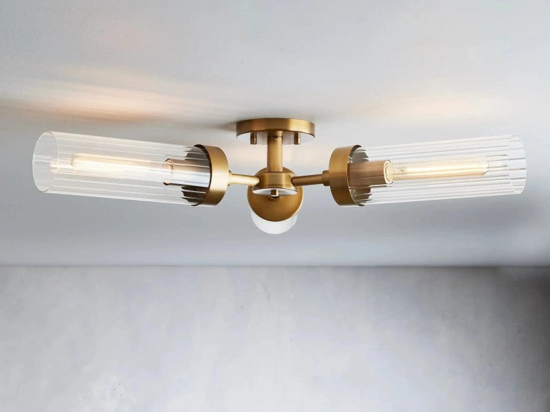 Saxon 3-Light Glass Flushmount