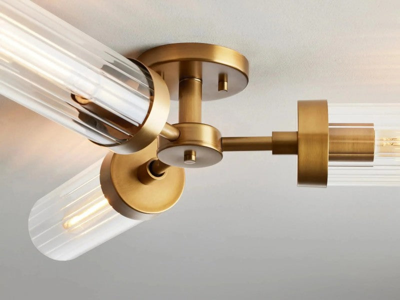 Saxon 3-Light Glass Flushmount